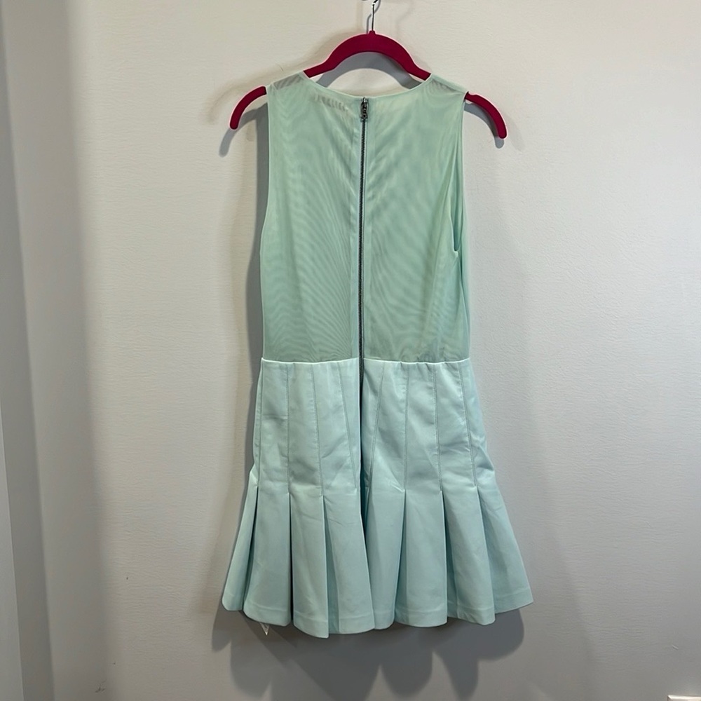 Alice + Olivia “Chara” vegan leather pleated dress in julep 4 NWT - Picture 5 of 5